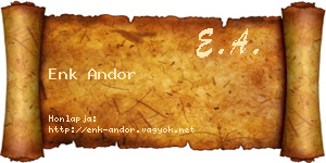 Enk Andor névjegykártya